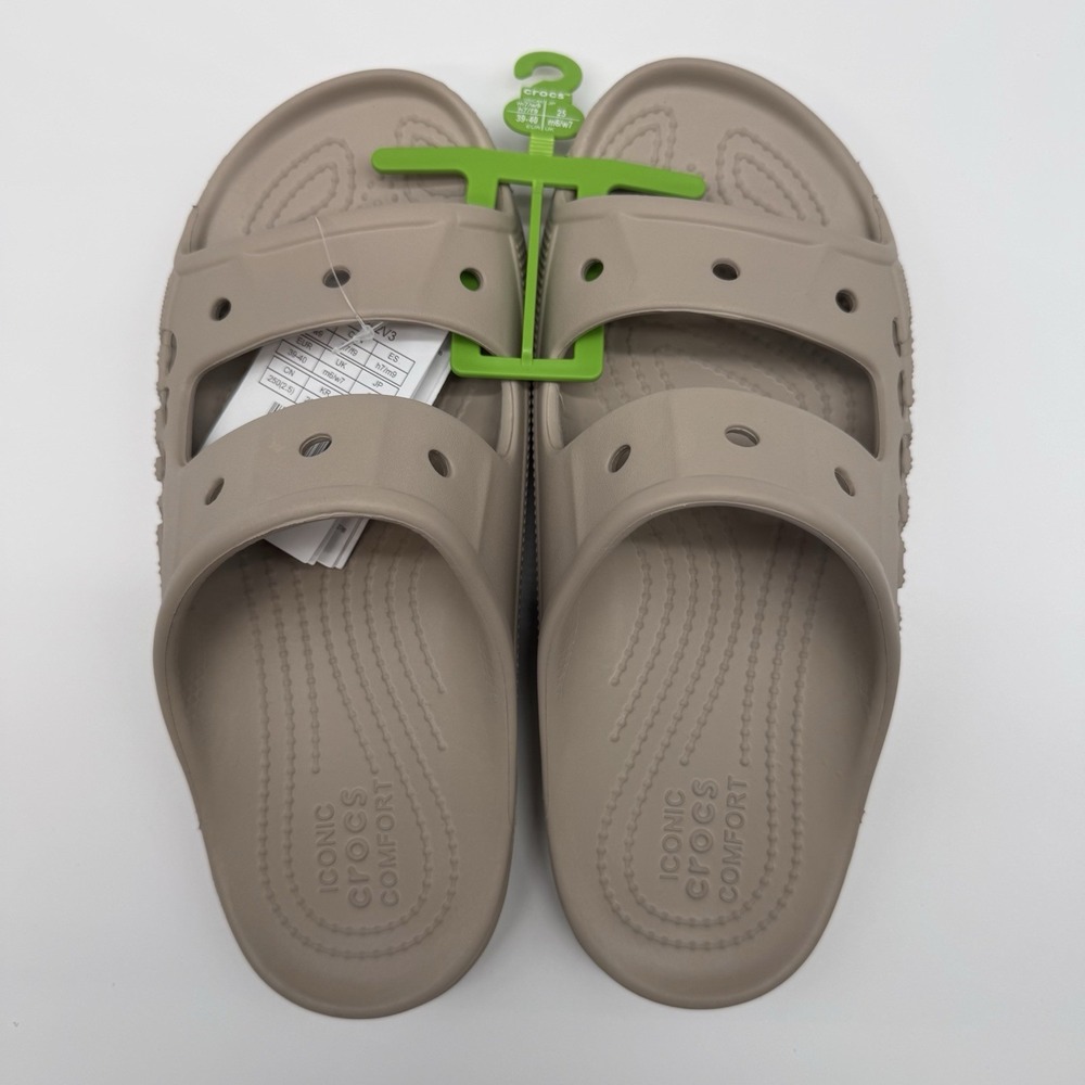 NEW Crocs Unisex Mens 7 Womens 9 Baya Iconic Comfort Beige Tan